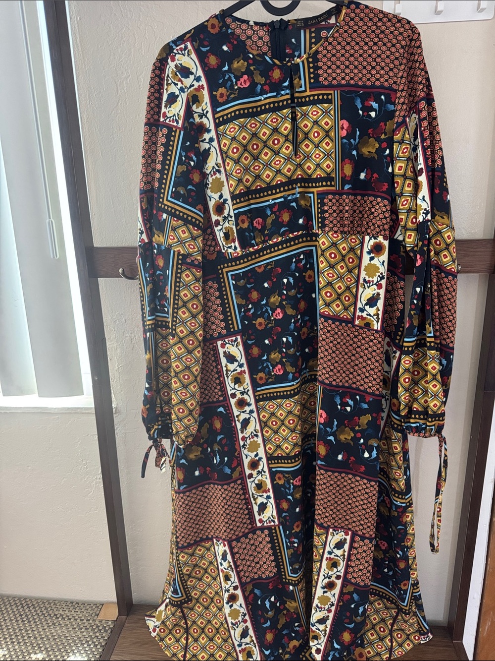 Zara Basic Multi-Pattern Midi Dress